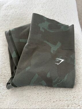 Gymshark Olive Camo Seamless Leggings